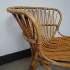 Rattan Loungechair By Rohé, 1950. thumbnail 3