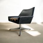 Vintage Zwarte Fauteuil. / Stoel / Eenzit Met Stervoet thumbnail 9