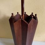 Vintage Italiaanse Houten Arts & Crafts Paraplubak thumbnail 4