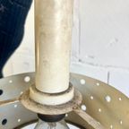 Vintage Zwarte Metalen Luster Met Gaatjes Seventies thumbnail 4