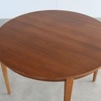 Vintage Eettafel | Ronde Tafel | Teak | Jaren 60 | Zweeds thumbnail 2