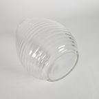 Glasfabriek Leerdam - A.D. Copier - Ribbelvaas - Druppelvormig - Helder Glas - 1953 thumbnail 5