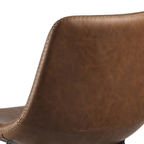 Sallinge Barkruk - Set Van 2 - Cognac Met Zwart Metalen Frame thumbnail 7