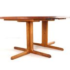 Vintage Ronde 2x Verlengbare Massief Teak Eettafel Tafel Deens thumbnail 11