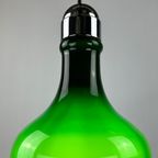 1 Of 4 Dark Green Droplet Shaped Glass Pendant From Germany, 1970 thumbnail 4