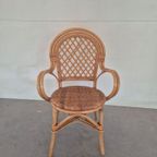 Vintage Boho Rotan Bamboe Stoel thumbnail 3