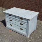 Oude Commode Met Marmer Blad Ladekast Tv Meubel thumbnail 2