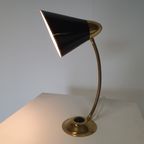 Mid-Century Brass Big Button Table Lamp thumbnail 8