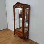 Vintage Landelijke Queen Ann Vitrinekast Spiegel Kast thumbnail 12