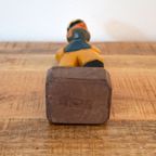 Houten Kapiteins/vissersbeeldje, Handgemaakt In De Jaren '60 thumbnail 7