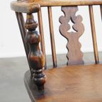 Zeer Mooie, Praktische Antieke Engelse Highback Windsor Eetkamerstoel Met Sierlijke Details thumbnail 11