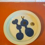 Blue Abstract Mid Century Pie Dish Lookout Mountain Pottery Bowls By Iron Mountain thumbnail 4