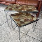 Vintage Onyx & Epoxy Marmer Mimiset Bijzettafels/Side Tables thumbnail 4