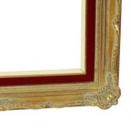 Vintage Vergulde Lijst Barok Stijl Rood Fluweel Klassiek 65x55cm thumbnail 14