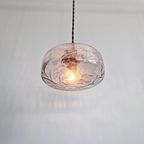 Suspensie In Licht Gerookt Gebarsten Glas, 1970 thumbnail 3