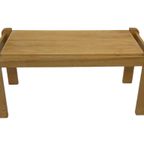 Vintage Minimalistische Eikenhouten Salontafel 80's Design thumbnail 17