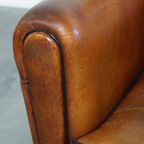 Comfortabele Schapenleren Art Deco Stijl Design Fauteuil Met Een Mooi Patina thumbnail 14