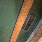 Hutkoffer, Kist, Groen Met Houten Latjes thumbnail 9