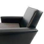 Mid-Century Deens Design Fauteuil Zwart Skai 1960’S thumbnail 8