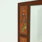 Mid-century Teak And Ceramic Mirror By Atelier Pinson 1960s thumbnail 4