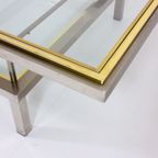 Brass And Chrome Sliding Top Table thumbnail 6