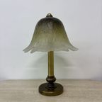 Peil & Putzler Glass Table Lamp With Brass Base , 1970S thumbnail 4