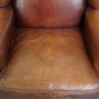 Comfortabele En In Goede Staat Verkerende Schapenleren Oorfauteuil Met Een Tijdloos Design thumbnail 10