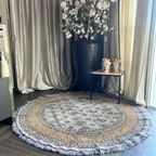 Vloerkleed Grey/beige Persian Look Rond Vintage thumbnail 6