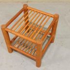 Vintage Houten Bijzettafel Nachtkastje Plantentafel thumbnail 13