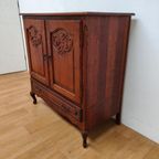 Vintage Queen Ann Barkast Wandkast Buffetkast Dressoir 803 thumbnail 4