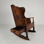 Antieke Lamsstoel / Schommelstoel – Ca. 1800, Eiken thumbnail 2