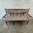 Vintage Houten Bank - Keukenbank, Tuinbank - Windsor Stijl thumbnail 6