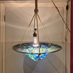 Hanglamp Art Nouveau Stijl Blauw thumbnail 4