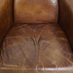 Comfortabele En Unieke Bruine Aviator Design Fauteuil Gemaakt Van Rundleer thumbnail 7