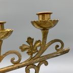 Antieke Gotische Kerk/Altaar Kandelaar thumbnail 9