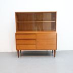 Vintage Wandmeubel Met Vitrine Teak thumbnail 3