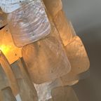 Capiz Hanglamp Kroonluchter Vintage Opaline Parelmoer thumbnail 2