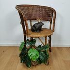 Vintage Bamboe Fauteuil, Rattan Stoel, Stoeltje thumbnail 2