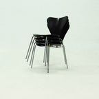 Set Of 4 Butterfly Chairs Model 3107 By Arne Jacobsen For Fritz Hansen 1990s thumbnail 9