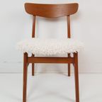 4 Vintage Deense Farstrup Stoelen Nieuw Gestoffeerd Pluche thumbnail 11
