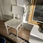 Vintage Ikea Wit Houten Stoel thumbnail 5