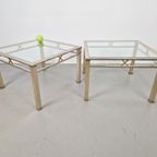 Set 2 Vintage Salontafel Chroom Messing Fratelli Orsenigo 70 thumbnail 3