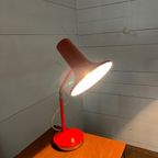 Vintage Metalen Bureaulamp Oranje - Hongarije 1960 thumbnail 5