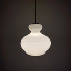 1 Of 2 Frosted White Glass Pendant Light By Peill And Putzler 1960 thumbnail 3
