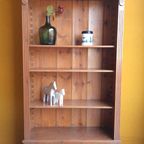 Vintage Grenen Houten Boekenkast, Kast Met Planken En Lade thumbnail 10