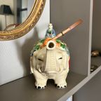 Japanse Theepot Olifant Handgeschilderd Vintage thumbnail 7