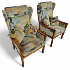 2 X Casala Wingback / Lounge / Armchair In Top Condition / 4 Small Cushions / 1960s thumbnail 27