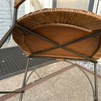 4 Wrought Iron Wicker Seat Dining Chairs From 1980 thumbnail 2