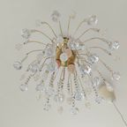 Opaliserende Hollywood Regency Hanglamp Kroonluchter Vintage thumbnail 10