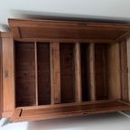 Eiken Tweedeurs Kast Met Bovenlade, Planken En Binnenlades, 104 Cm Breed thumbnail 7